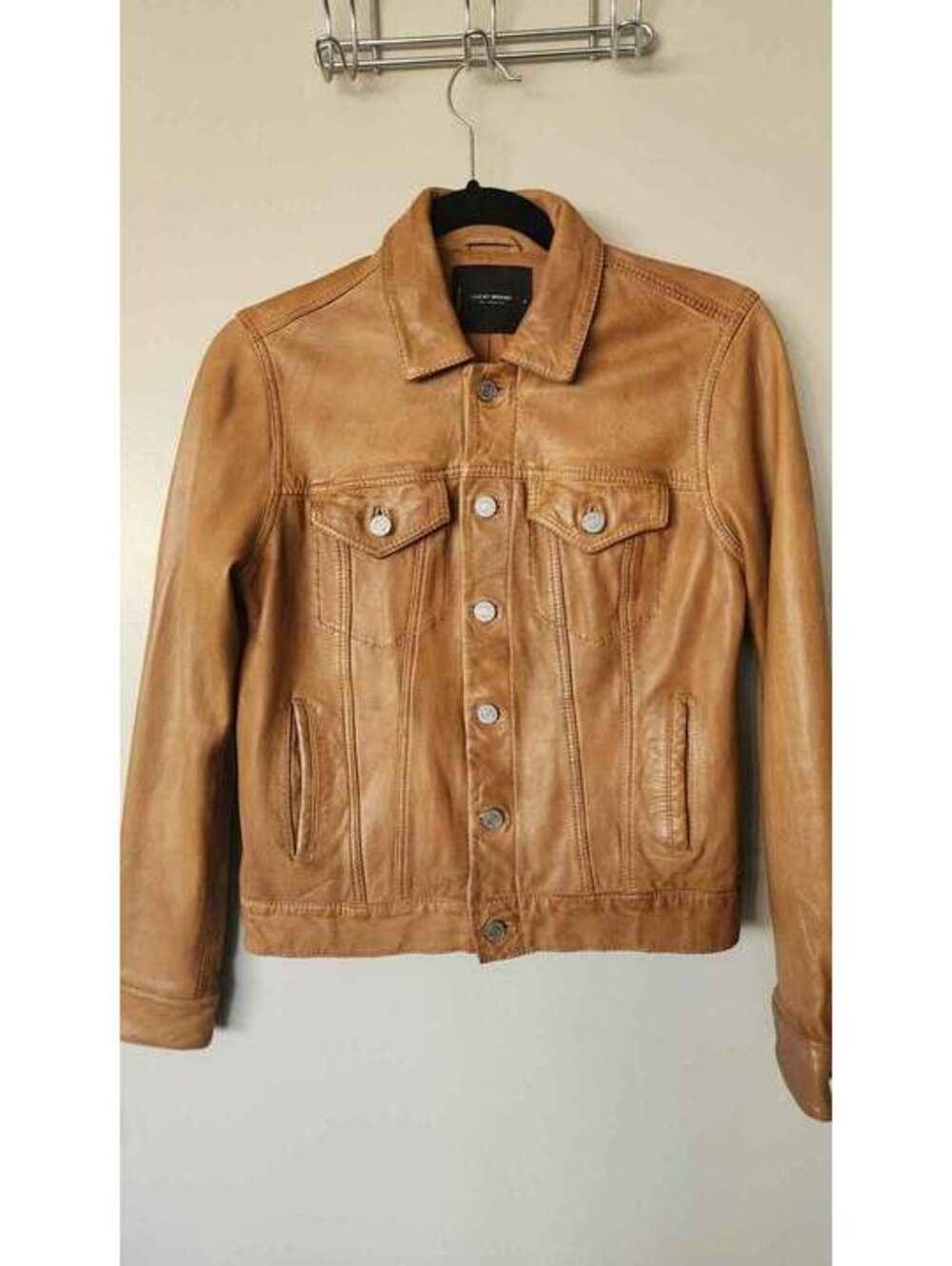 Lucky Brand 100% Lamb Leather Trucker Jacket - Small